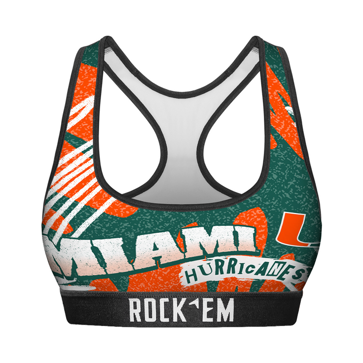 Women's Sports Bra - Miami Hurricanes - Team Blast - {{variant_title}}