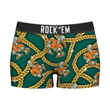 Women's Boy Shorts - Miami Hurricanes - Cuban Links