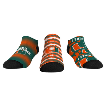 Miami Hurricanes - Low Cut  - Make Some Noise (3-Pack)