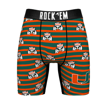 Boxer Briefs - Miami Hurricanes - Peek-A-Boo Stripes