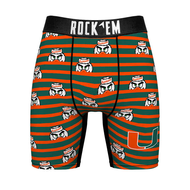Boxer Briefs - Miami Hurricanes - Peek-A-Boo Stripes - {{variant_title}}