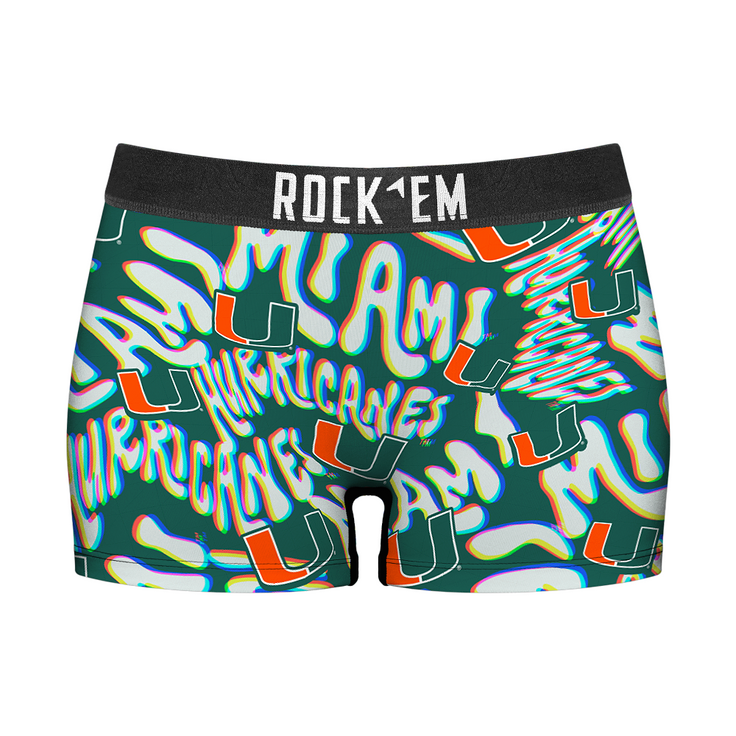 Women's Boy Shorts - Miami Hurricanes - Twisted Wordmark - {{variant_title}}