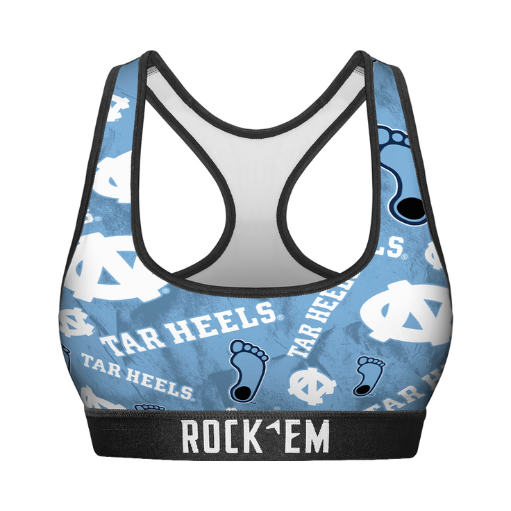 Women's Sports Bra - North Carolina Tar Heels - Logo All-Over - {{variant_title}}