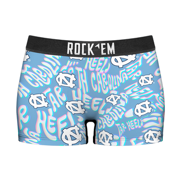 Women's Boy Shorts - North Carolina Tar Heels - Twisted Wordmark