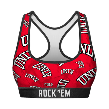 Women's Sports Bra - UNLV Rebels - Logo All-Over