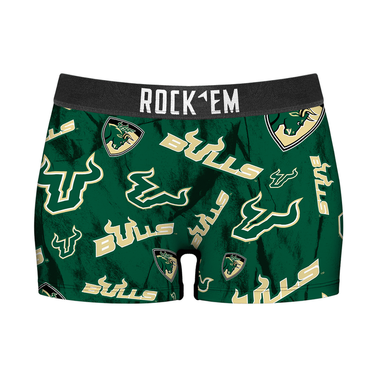 Women's Boy Shorts - USF Bulls - Logo All-Over - {{variant_title}}