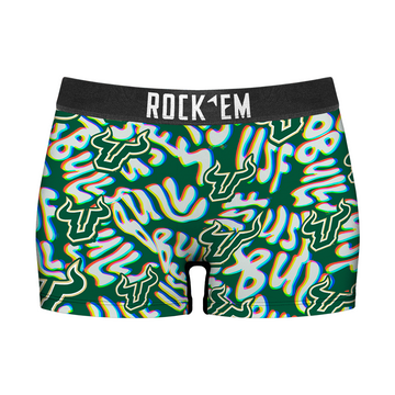 Women's Boy Shorts - USF Bulls - Twisted Wordmark