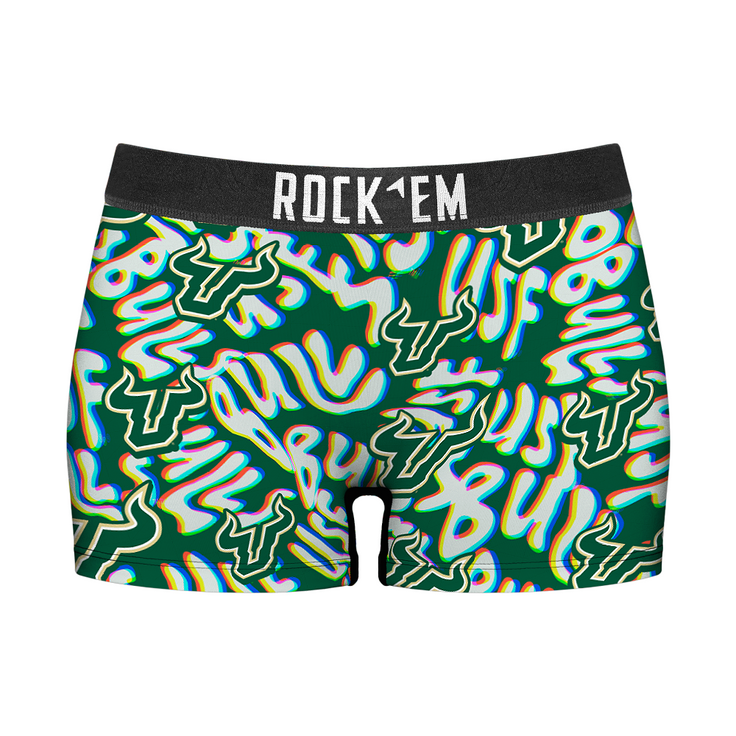 Women's Boy Shorts - USF Bulls - Twisted Wordmark - {{variant_title}}