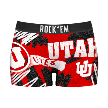 Women's Boy Shorts - Utah Utes - Team Blast