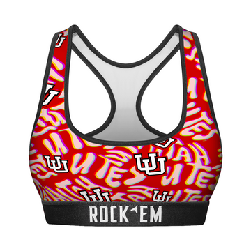 Women's Sports Bra - Utah Utes - Twisted Wordmark