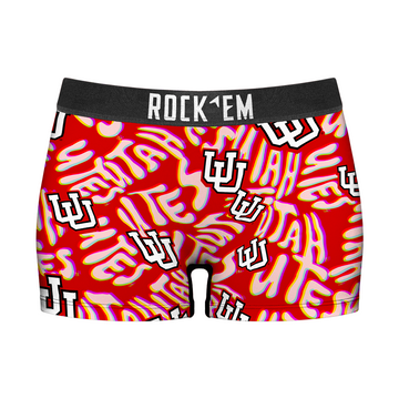 Women's Boy Shorts - Utah Utes - Twisted Wordmark