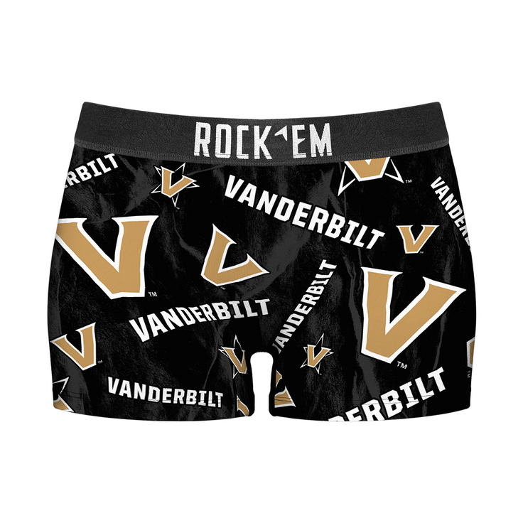 Women's Boy Shorts - Vanderbilt Commodores - Logo All-Over - {{variant_title}}