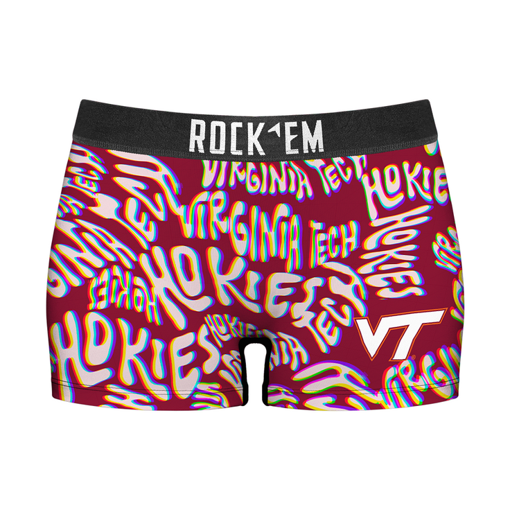 Women's Boy Shorts - Virginia Tech Hokies - Twisted Wordmark - {{variant_title}}