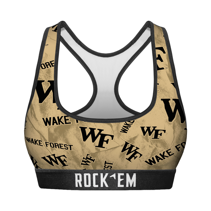 Women's Sports Bra - Wake Forest Demon Deacons - Logo All-Over - {{variant_title}}