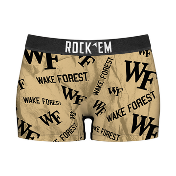Women's Boy Shorts - Wake Forest Demon Deacons - Logo All-Over