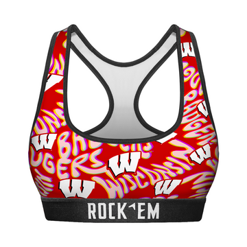 Women's Sports Bra - Wisconsin Badgers - Twisted Wordmark