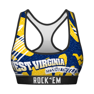 Women's Sports Bra - West Virginia Mountaineers - Team Blast