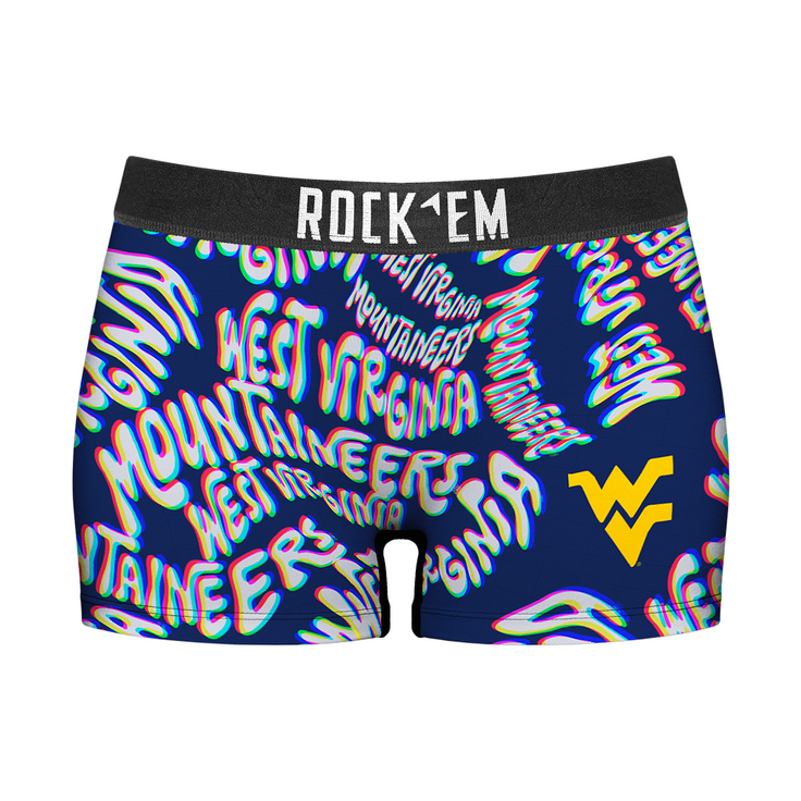 Women's Boy Shorts - West Virginia Mountaineers - Twisted Wordmark - {{variant_title}}