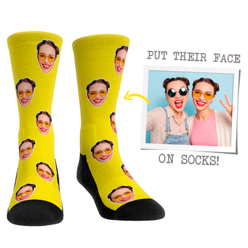 Custom Face Socks - Classic Colors Yellow