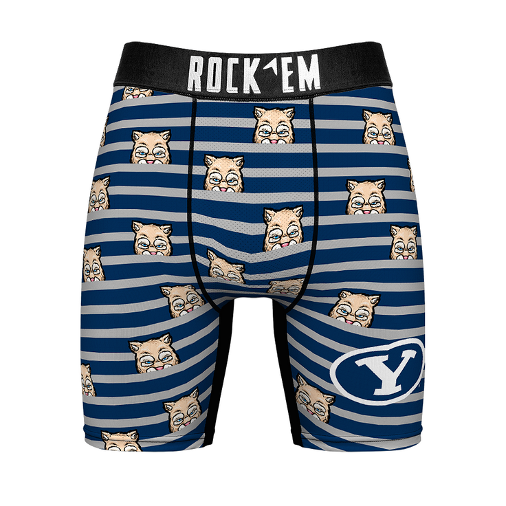 Boxer Briefs - BYU Cougars - Peek-A-Boo Stripes - {{variant_title}}