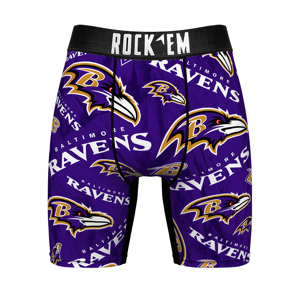 Boxer Briefs - Baltimore Ravens - Logo All-Over - {{variant_title}}