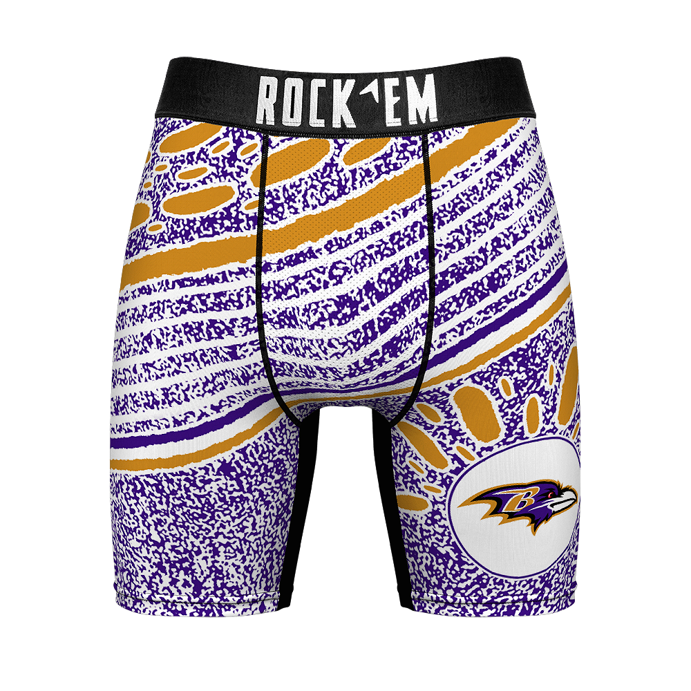 Boxer Briefs - Baltimore Ravens - Throwback Splash - {{variant_title}}