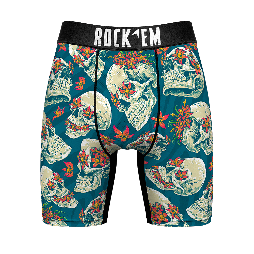 Boxer Briefs - Blooming Skulls - {{variant_title}}