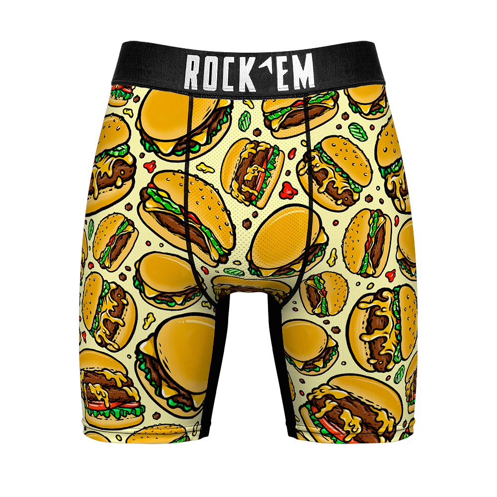 Boxer Briefs - Cheeseburgers All-Over - {{variant_title}}