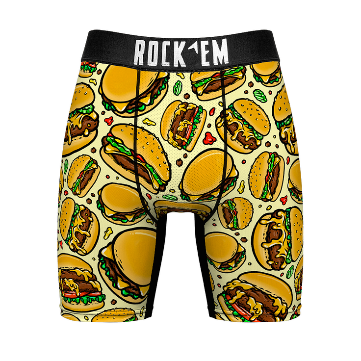 Boxer Briefs - Cheeseburgers All-Over - {{variant_title}}