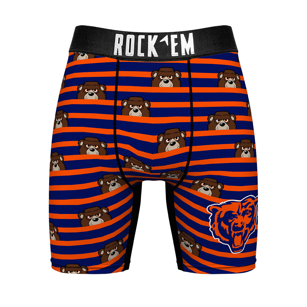 Boxer Briefs - Chicago Bears - Peek-A-Boo Stripes - {{variant_title}}