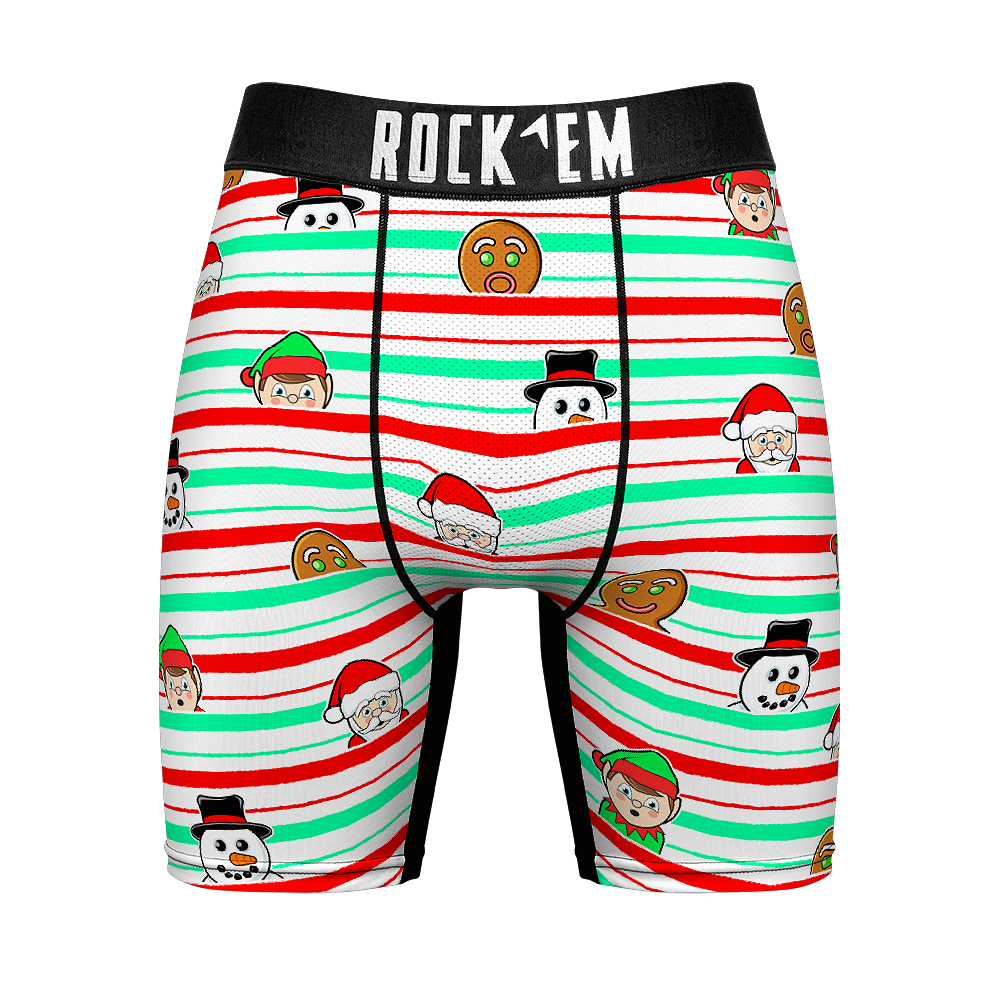 Boxer Briefs - Christmas Peek-A-Boo Stripes - {{variant_title}}