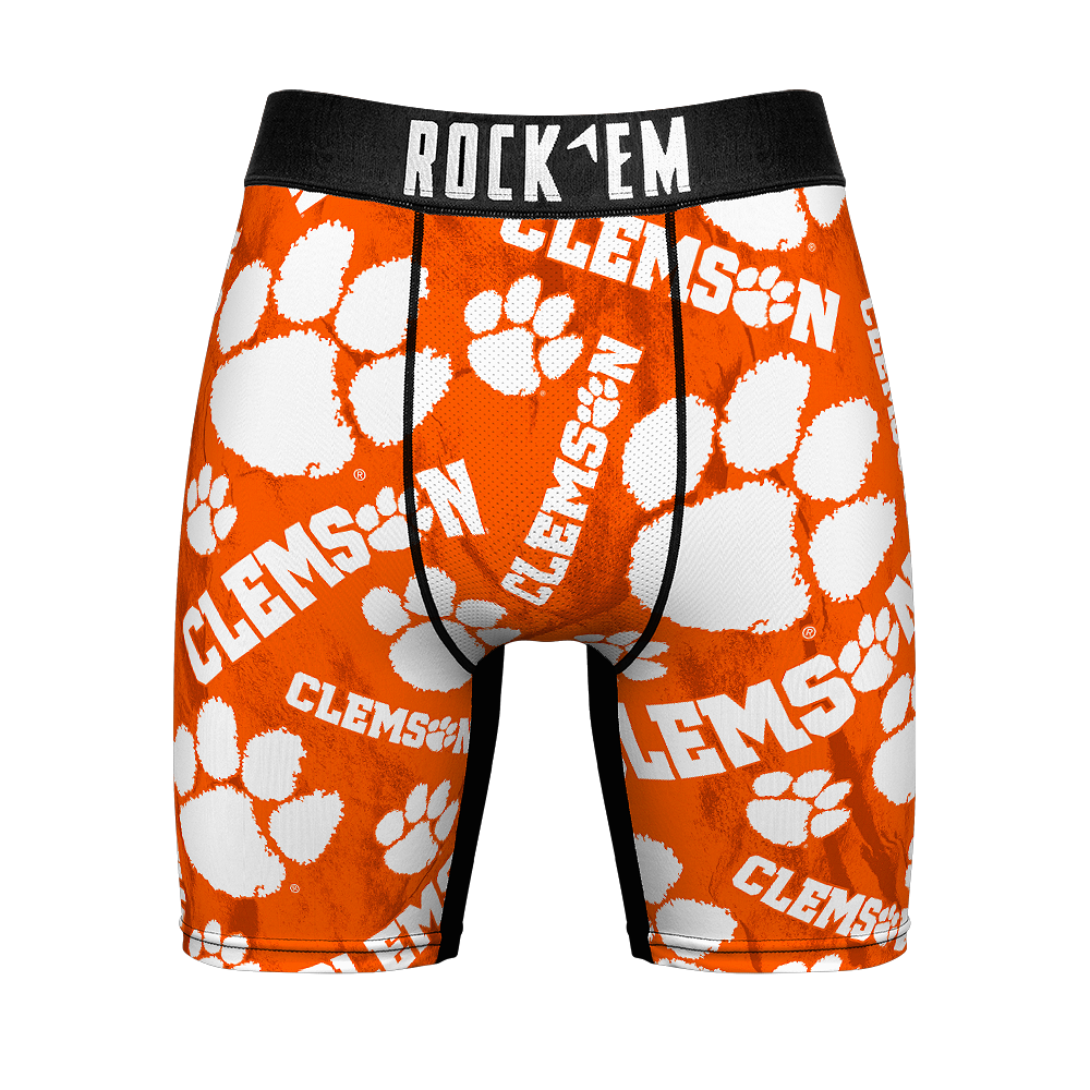Boxer Briefs - Clemson Tigers - Logo All-Over - {{variant_title}}