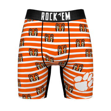 Boxer Briefs - Clemson Tigers - Peek-A-Boo Stripes