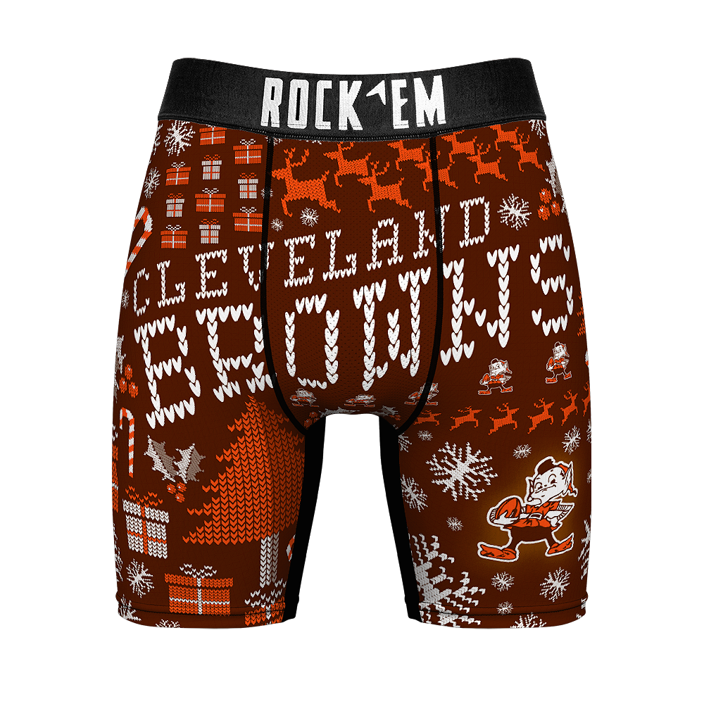 Boxer Briefs - Cleveland Browns - Throwback Tacky Sweater - {{variant_title}}