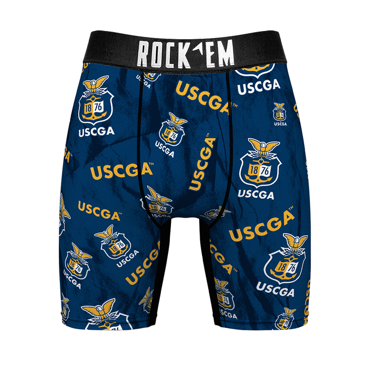 Boxer Briefs - US Coast Guard Academy Bears - Logo All-Over - {{variant_title}}