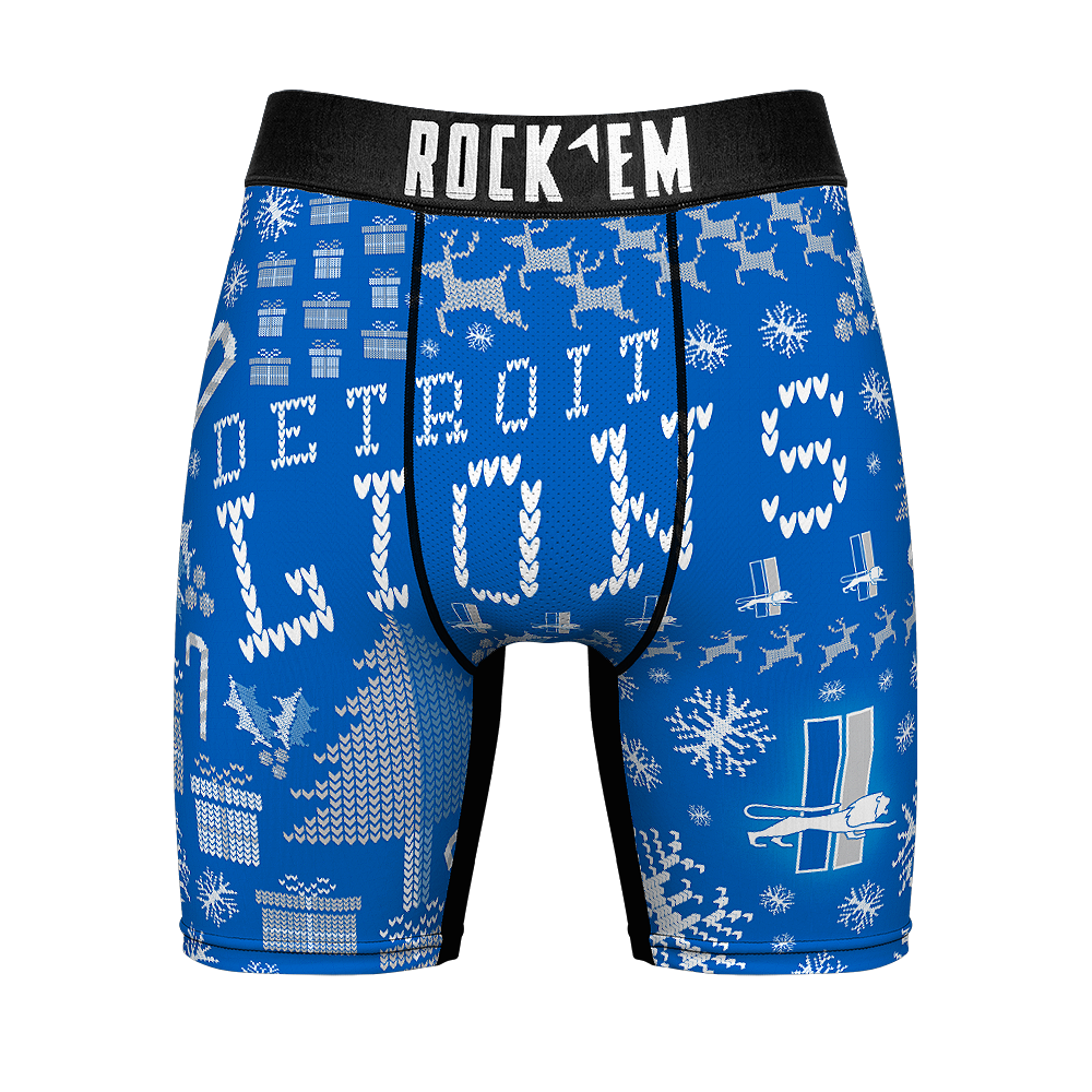 Boxer Briefs - Detroit Lions - Throwback Tacky Sweater - {{variant_title}}