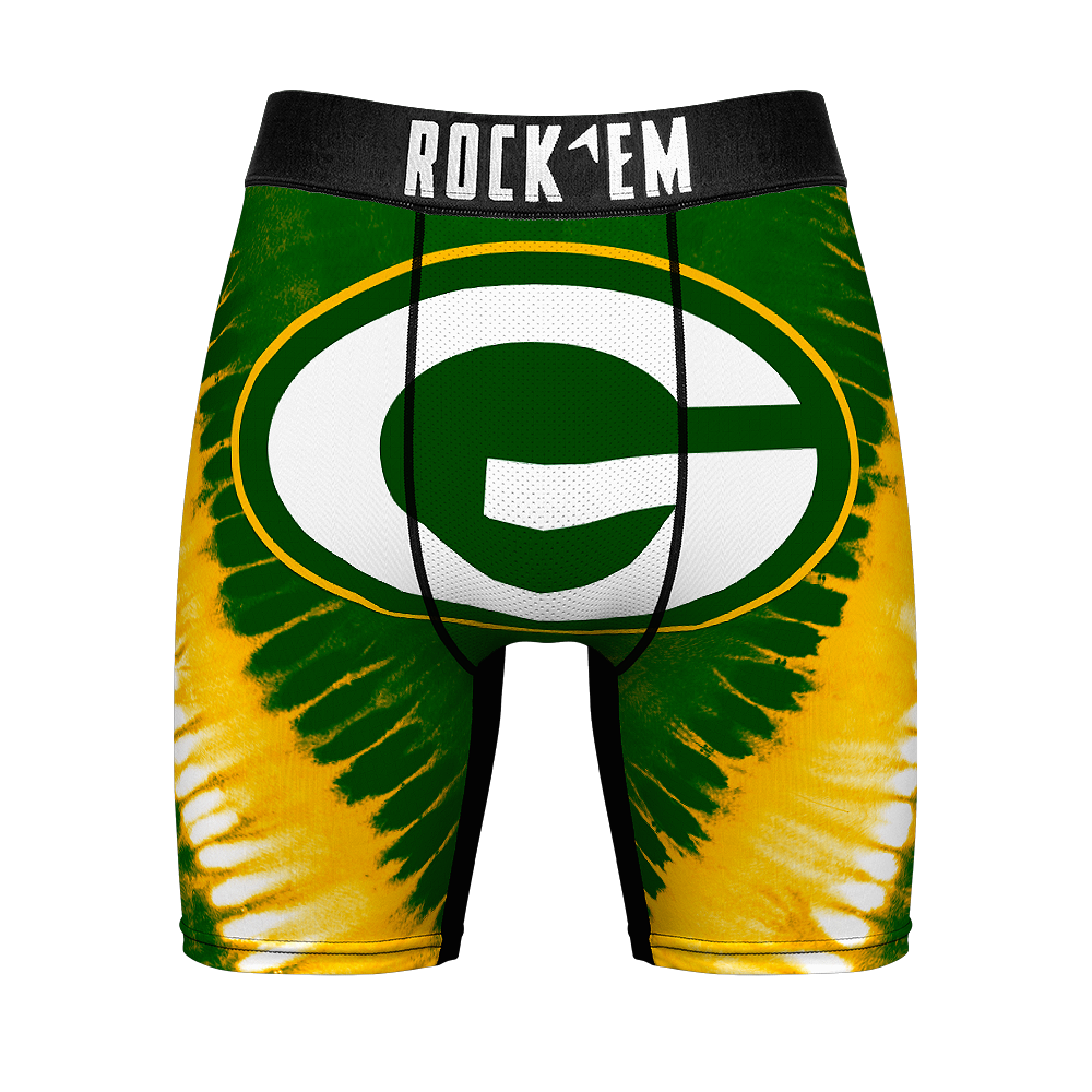 Green Bay Packers - Rock 'Em Boxer Briefs - V Shape Tie Dye - Rock 'Em ...