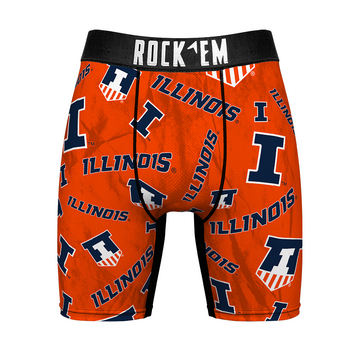 Boxer Briefs - Illinois Fighting Illini - Logo All-Over
