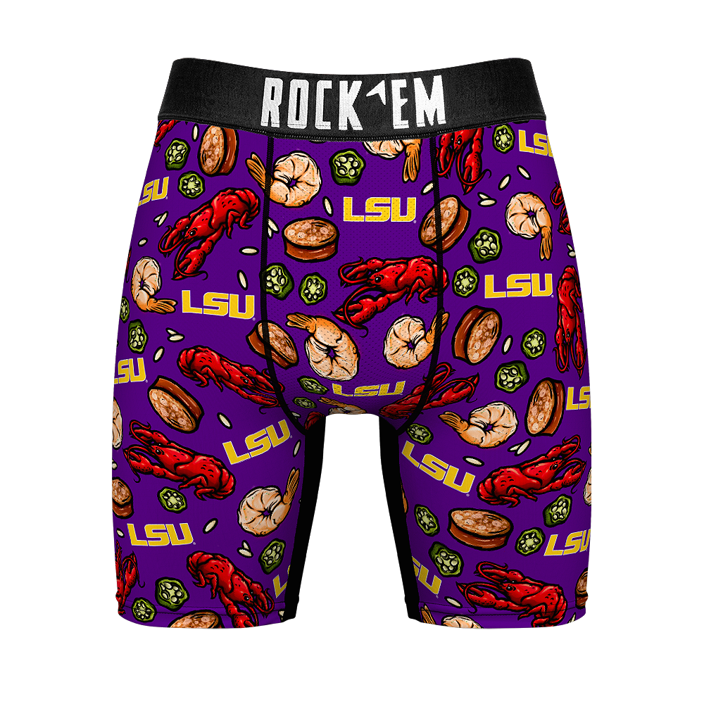 Boxer Briefs - LSU Tigers - Gumbo All-Over - {{variant_title}}
