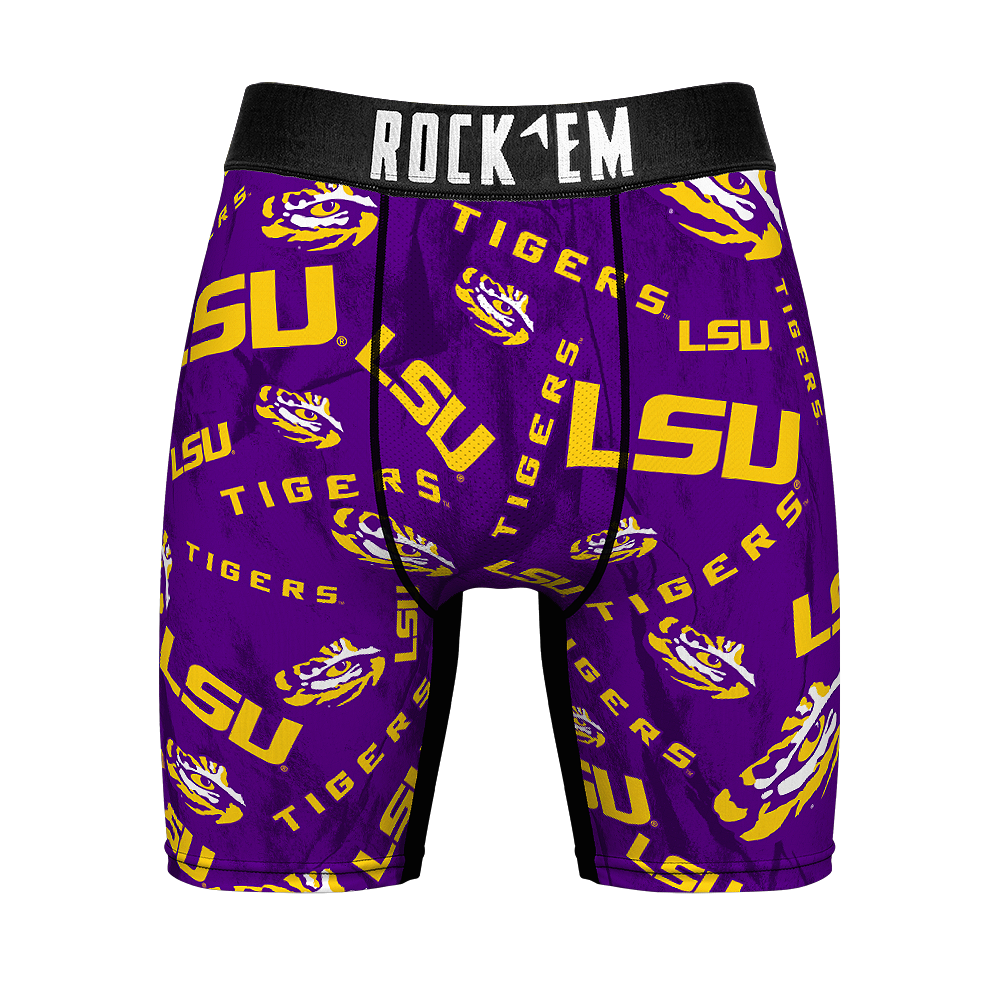 Boxer Briefs - LSU Tigers - Logo All-Over - {{variant_title}}