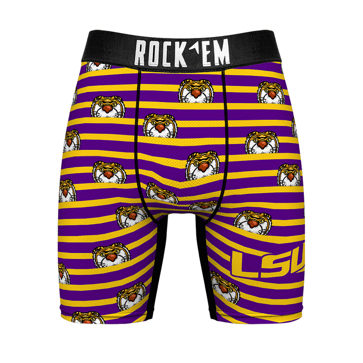 Boxer Briefs - LSU Tigers - Peek-A-Boo Stripes - {{variant_title}}