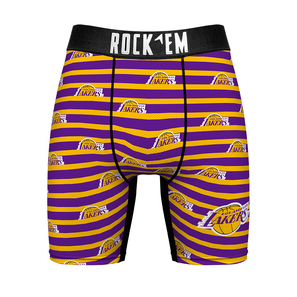 Boxer Briefs - Los Angeles Lakers - Peek-A-Boo Stripes - {{variant_title}}