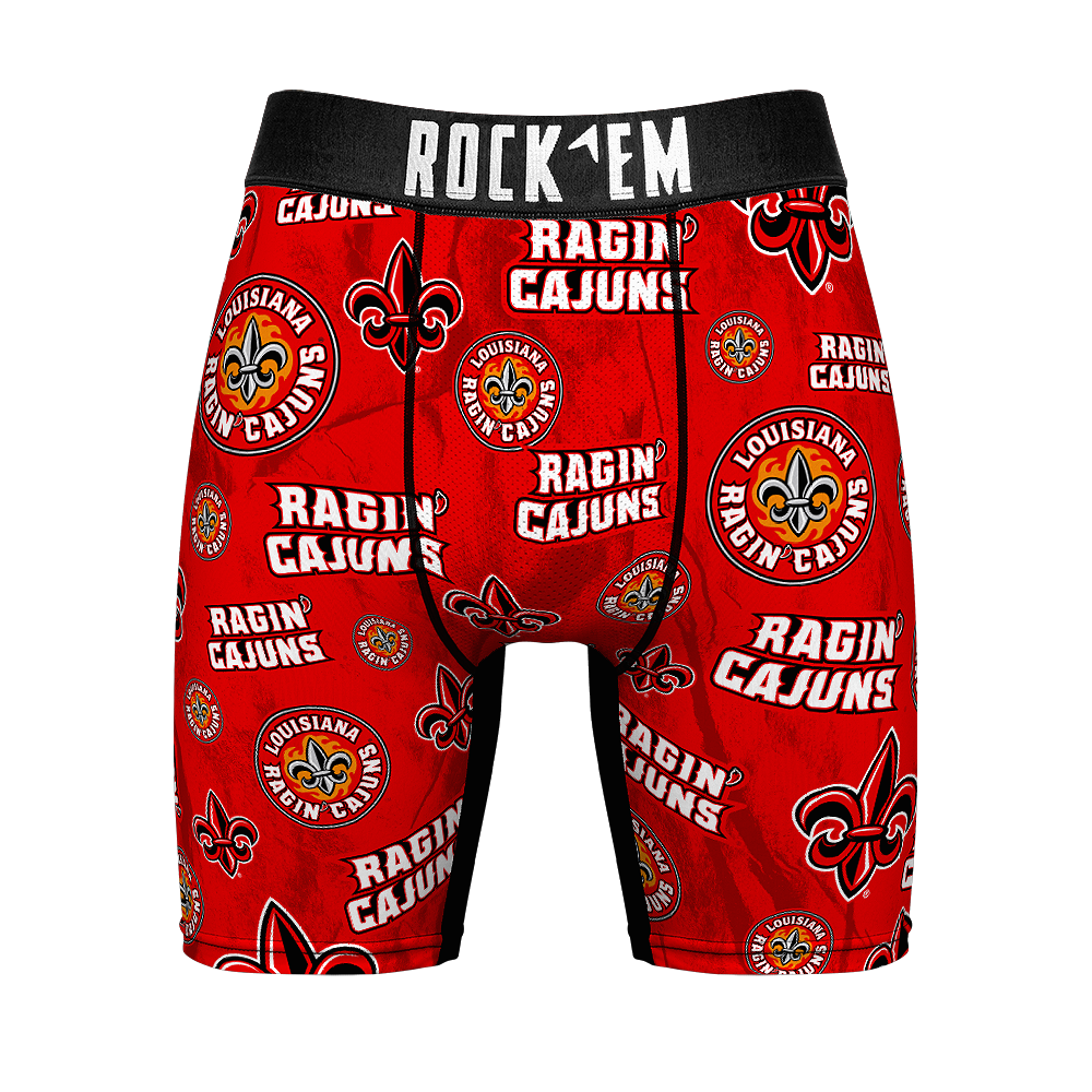 Boxer Briefs - Louisiana Ragin' Cajuns - Logo All-Over - {{variant_title}}