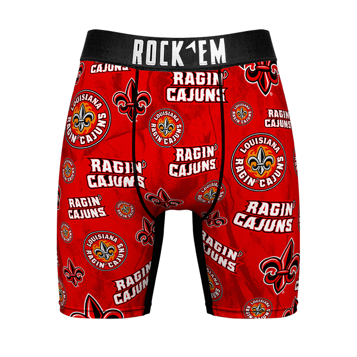 Boxer Briefs - Louisiana Ragin' Cajuns - Logo All-Over - {{variant_title}}