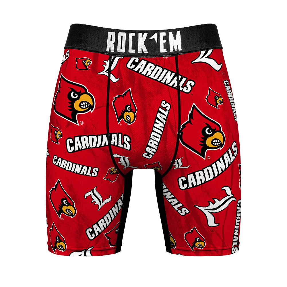 Boxer Briefs - Louisville Cardinals - Logo All-Over - {{variant_title}}
