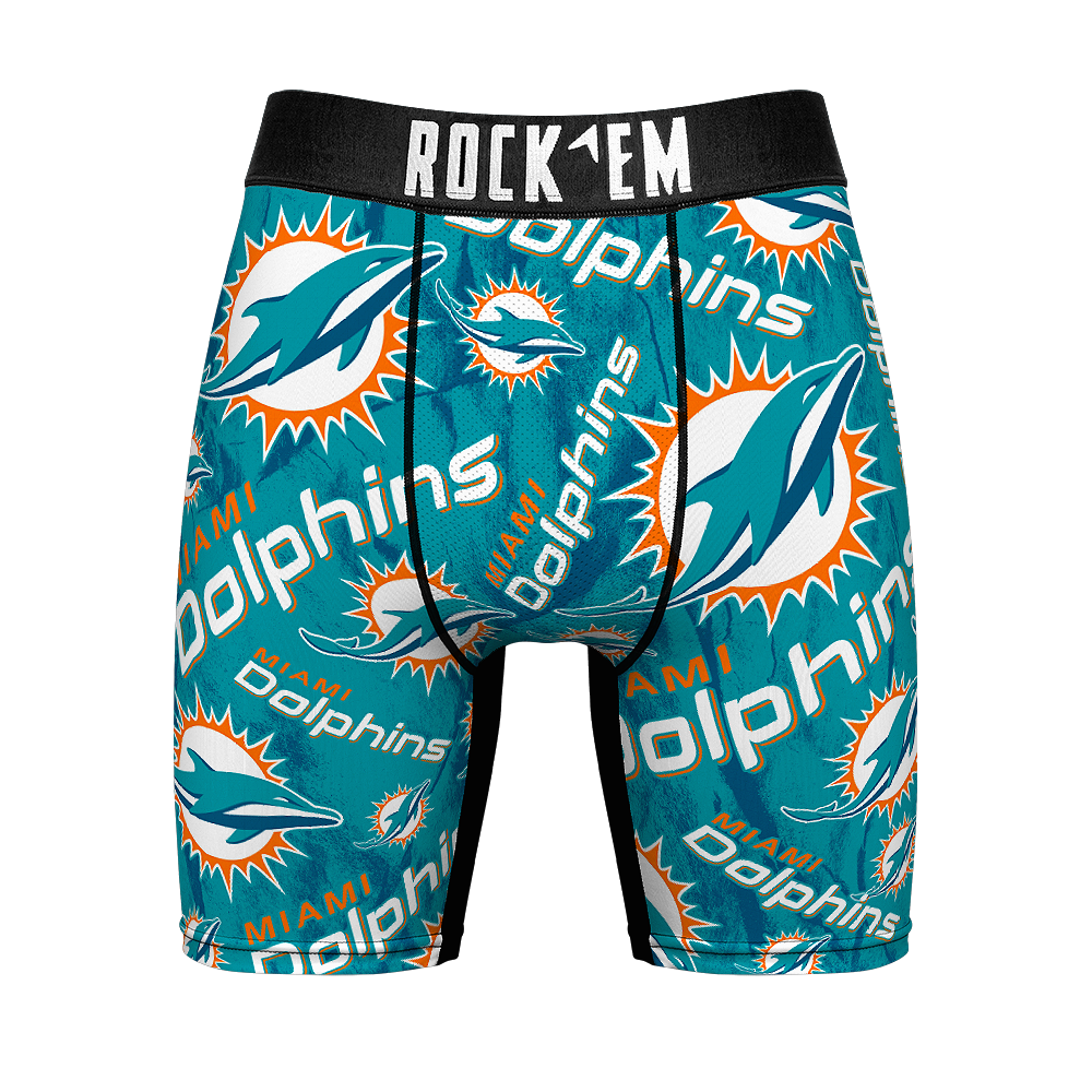 Boxer Briefs - Miami Dolphins - Logo All-Over - {{variant_title}}