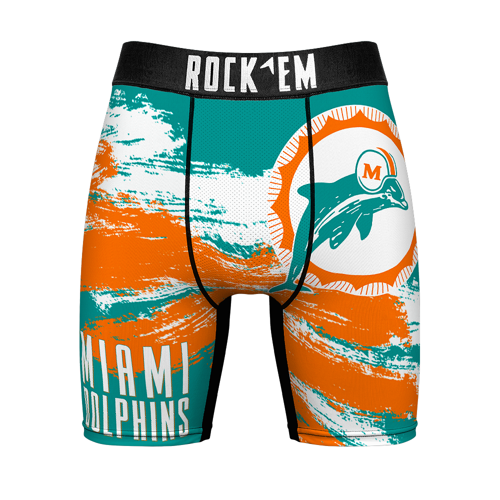 Boxer Briefs - Miami Dolphins - Throwback Paint - {{variant_title}}