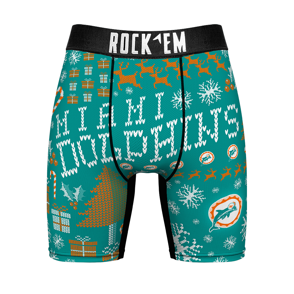 Boxer Briefs - Miami Dolphins - Throwback Tacky Sweater - {{variant_title}}