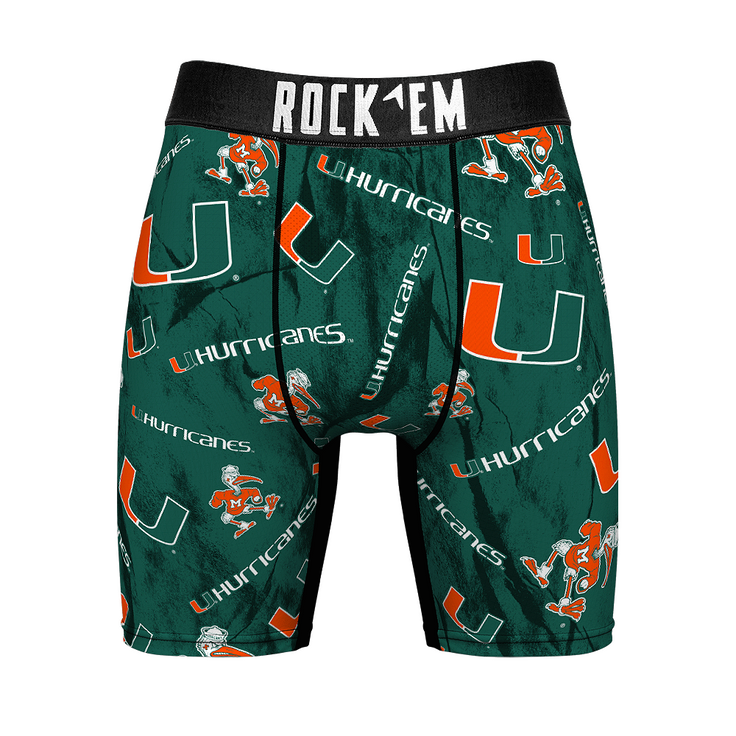 Boxer Briefs - Miami Hurricanes - Logo All-Over - {{variant_title}}