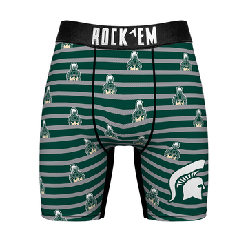 Boxer Briefs - Michigan State Spartans - Peek-A-Boo Stripes